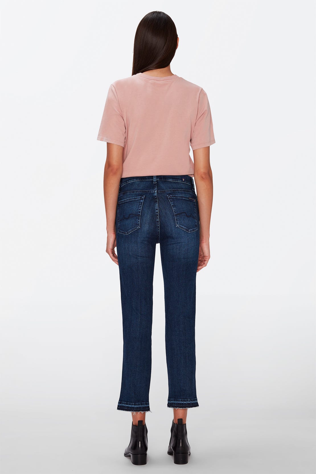 Released hem deals crop jeans